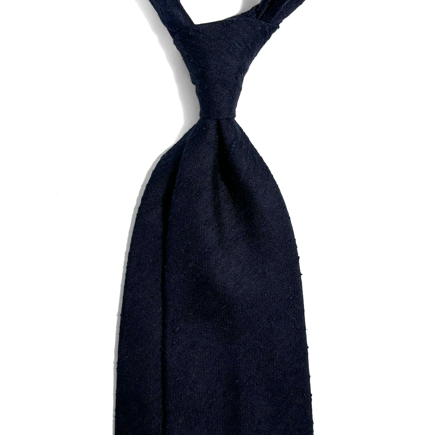 Navy Blue Silk Shantung Tie