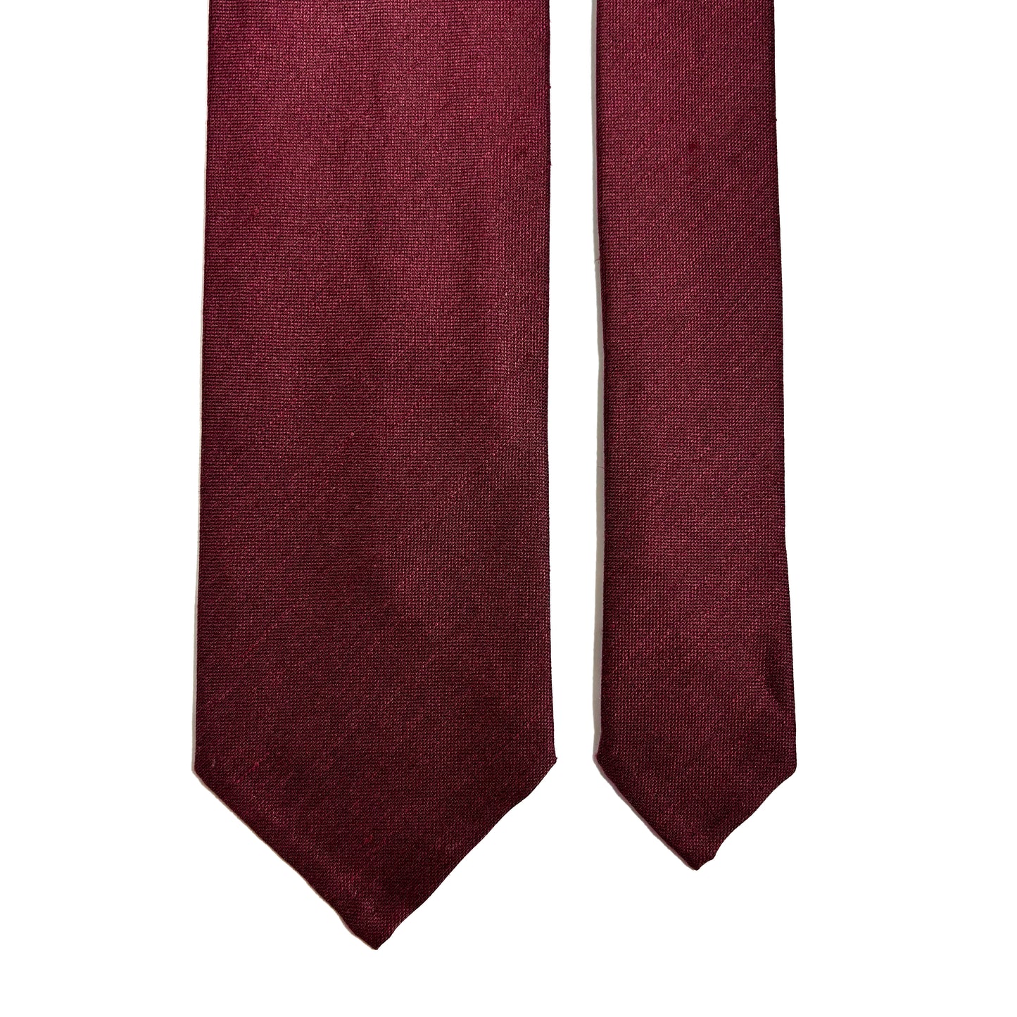 Burgundy Untipped Linen/Silk Tie
