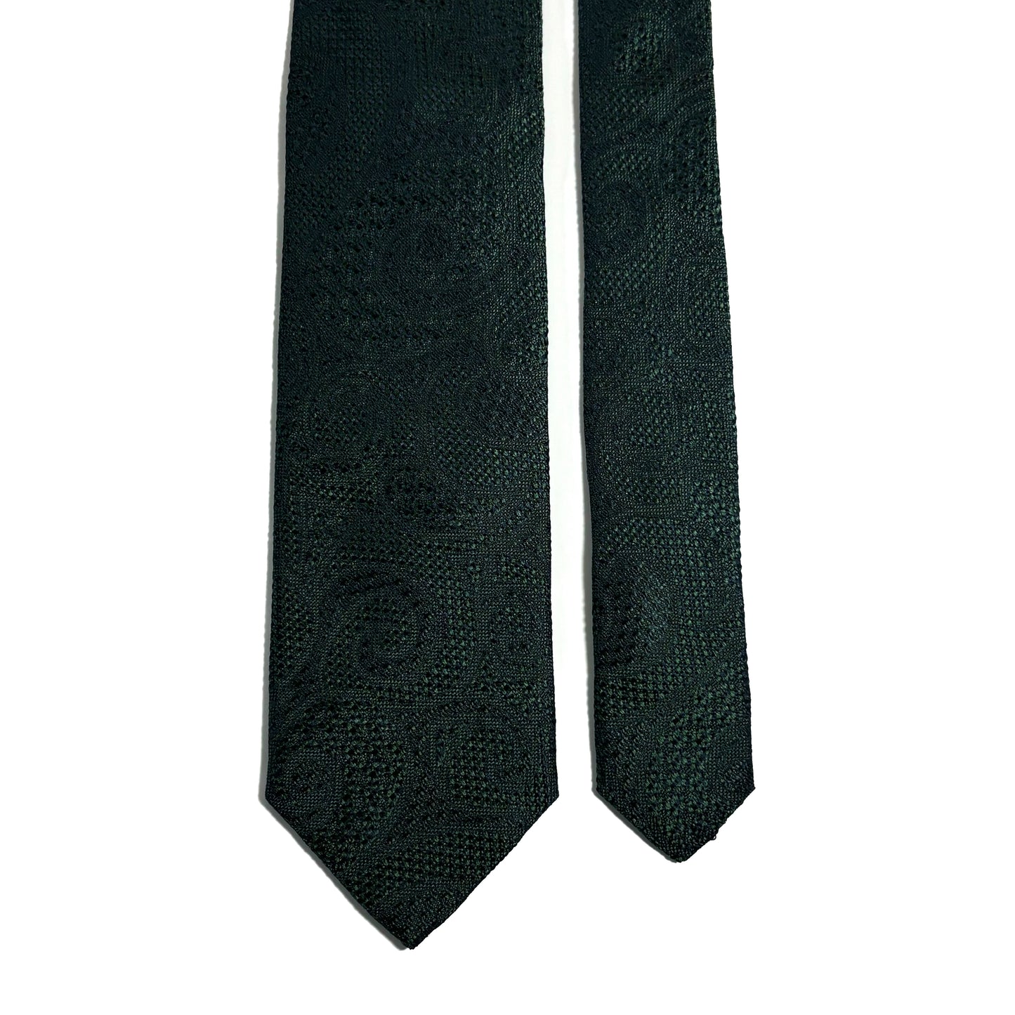 PHOENIX Green Paisley Silk Grenadine Jacquard Tie