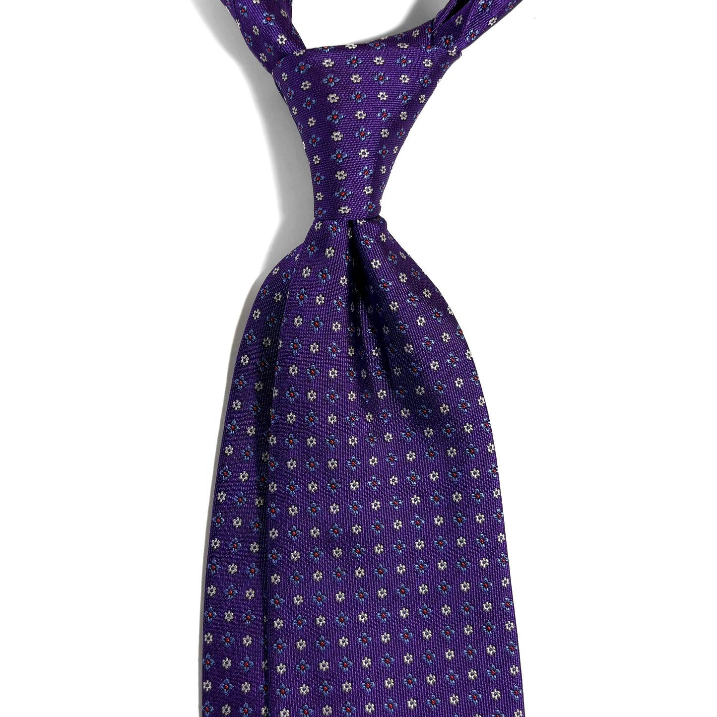 Purple Floral Silk Jacquard Tie
