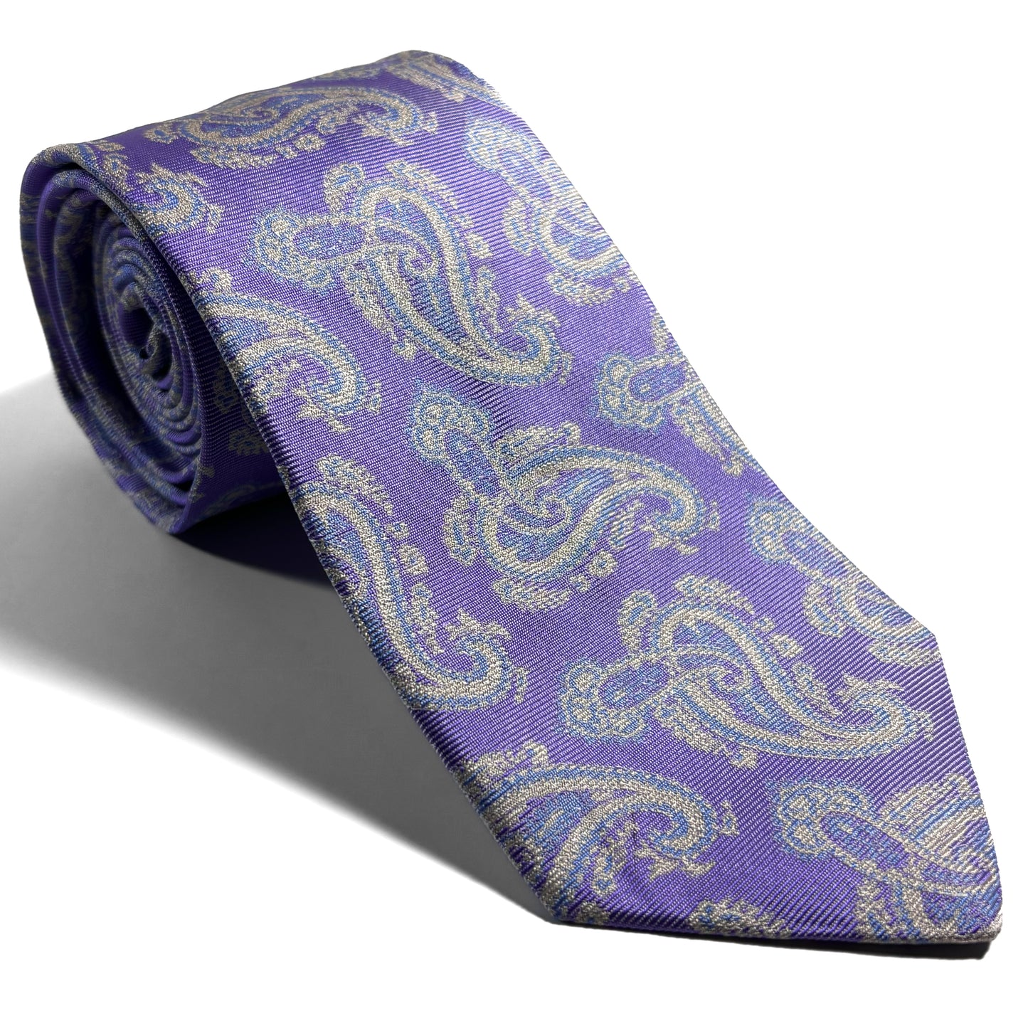 Lavender Purple Paisley Silk Jacquard Tie