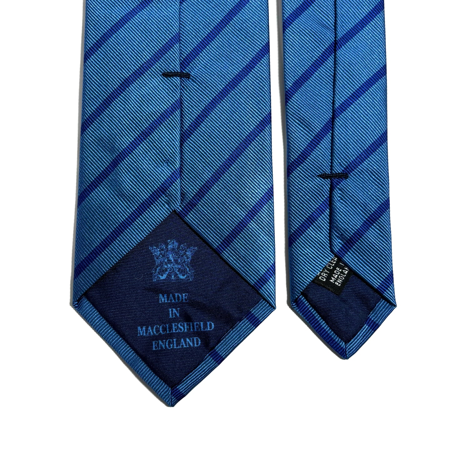 Blue Striped Silk Repp Tie