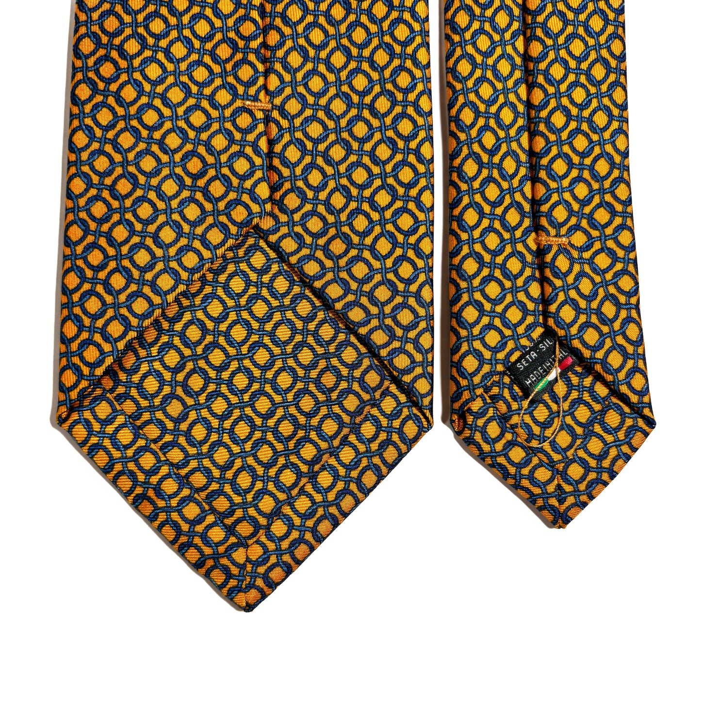 Yellow Motif Whimsical Printed Silk Tie