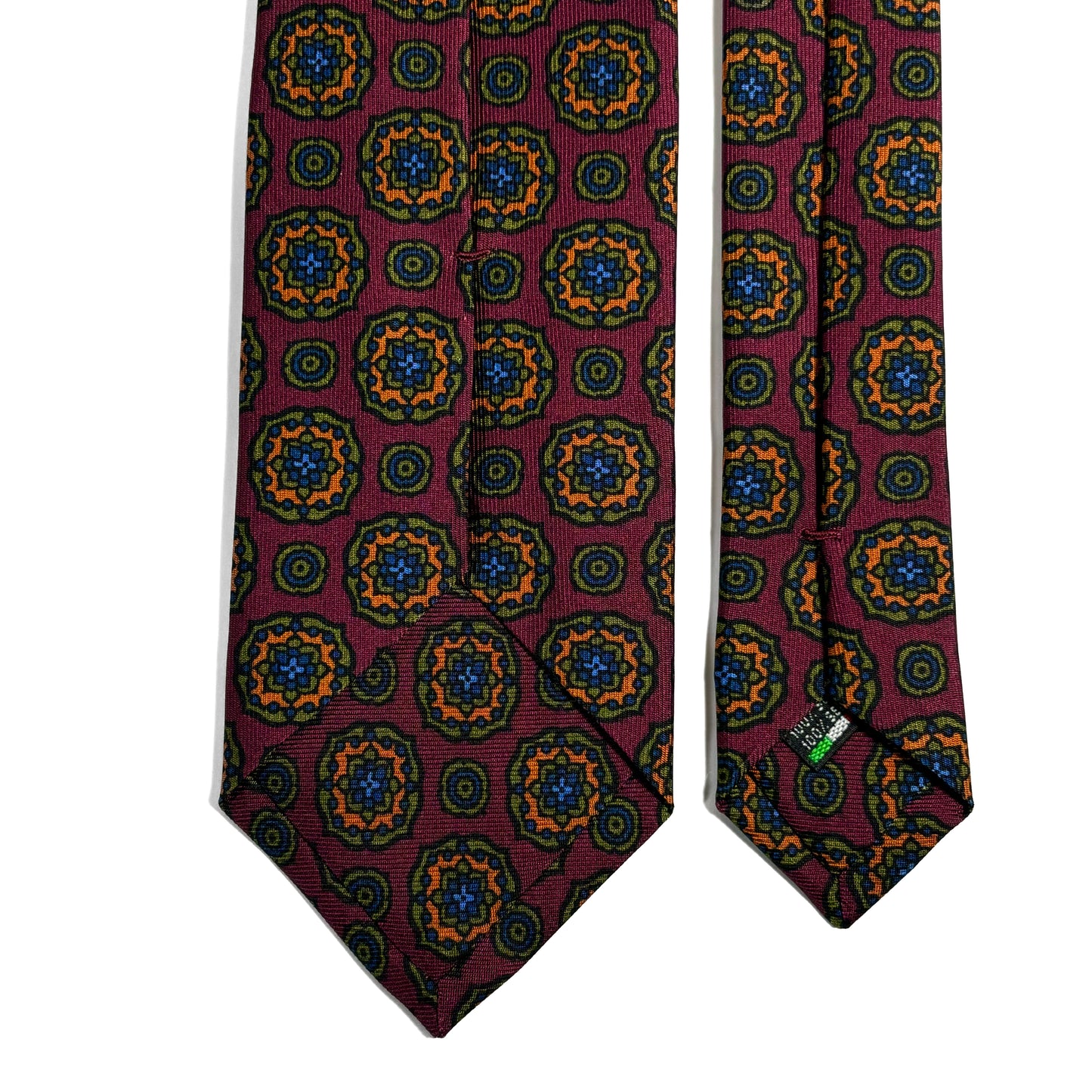 Burgundy Large Floral Ancient Madder Silk Tie