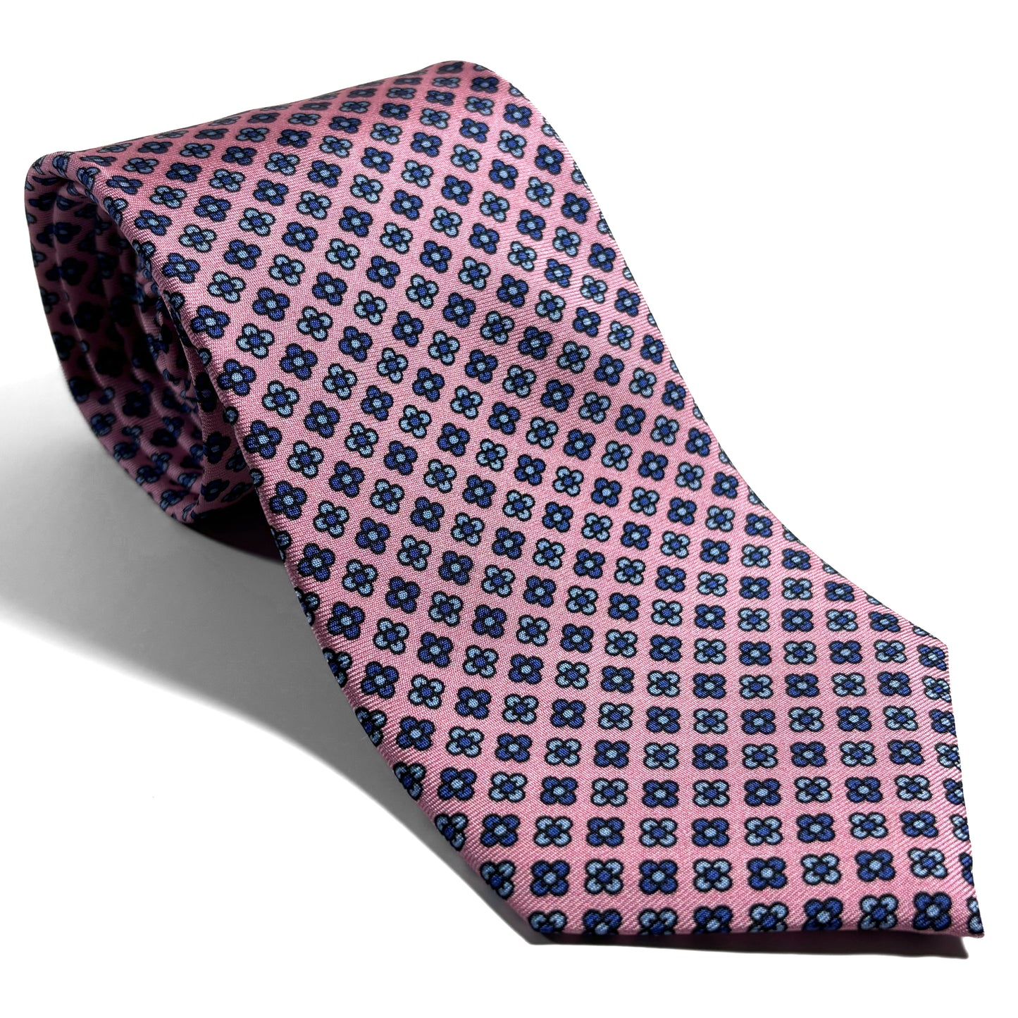 Light Pink Small Floral Silk Tie