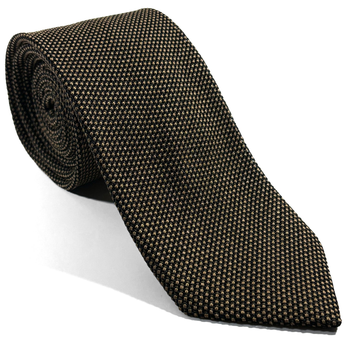 Golden Brown Silk Grenadine Tie (Garza Fina)