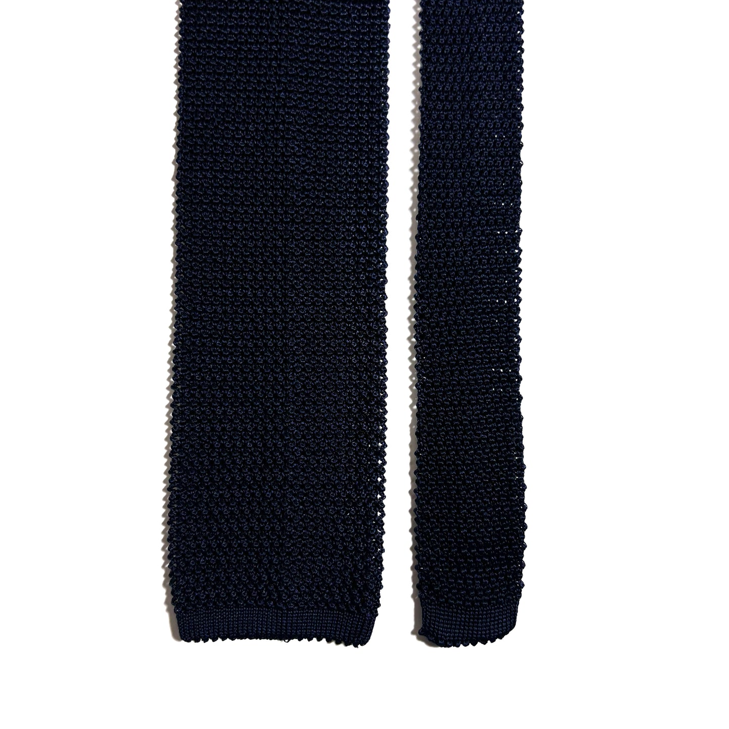 Navy Blue "Cri de la Soie" Silk Knitted Tie