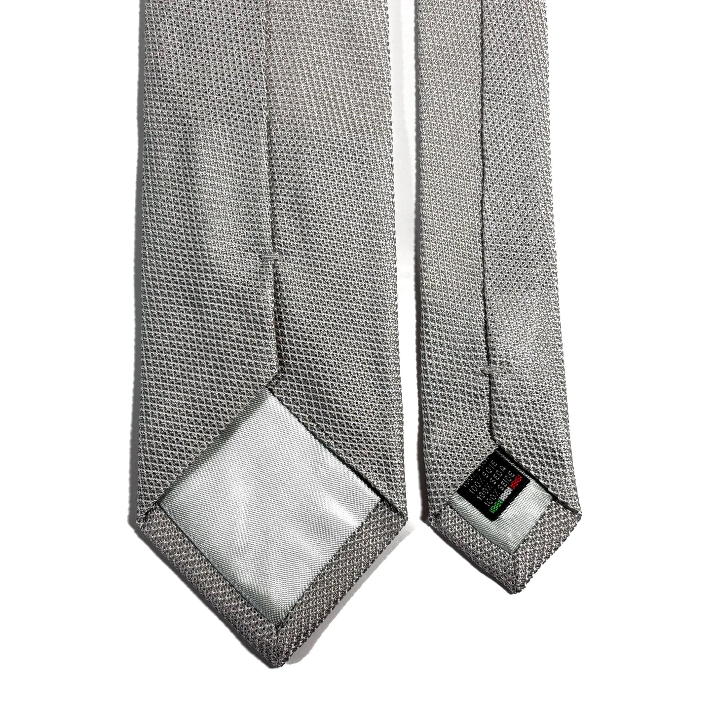 Silver Silk Grenadine Tie (Garza Fina)