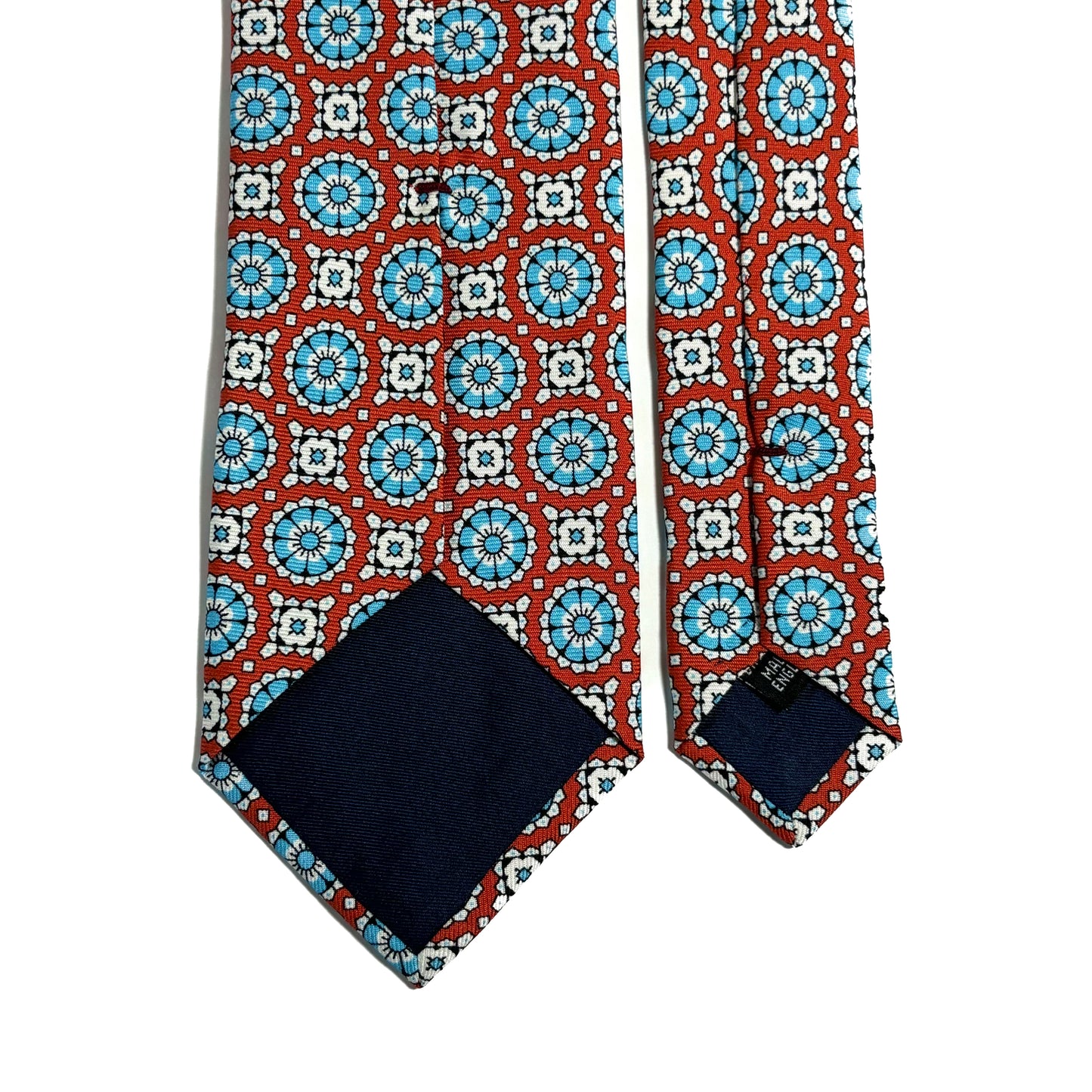 Scarlett Red & Blue Geometric Silk Tie