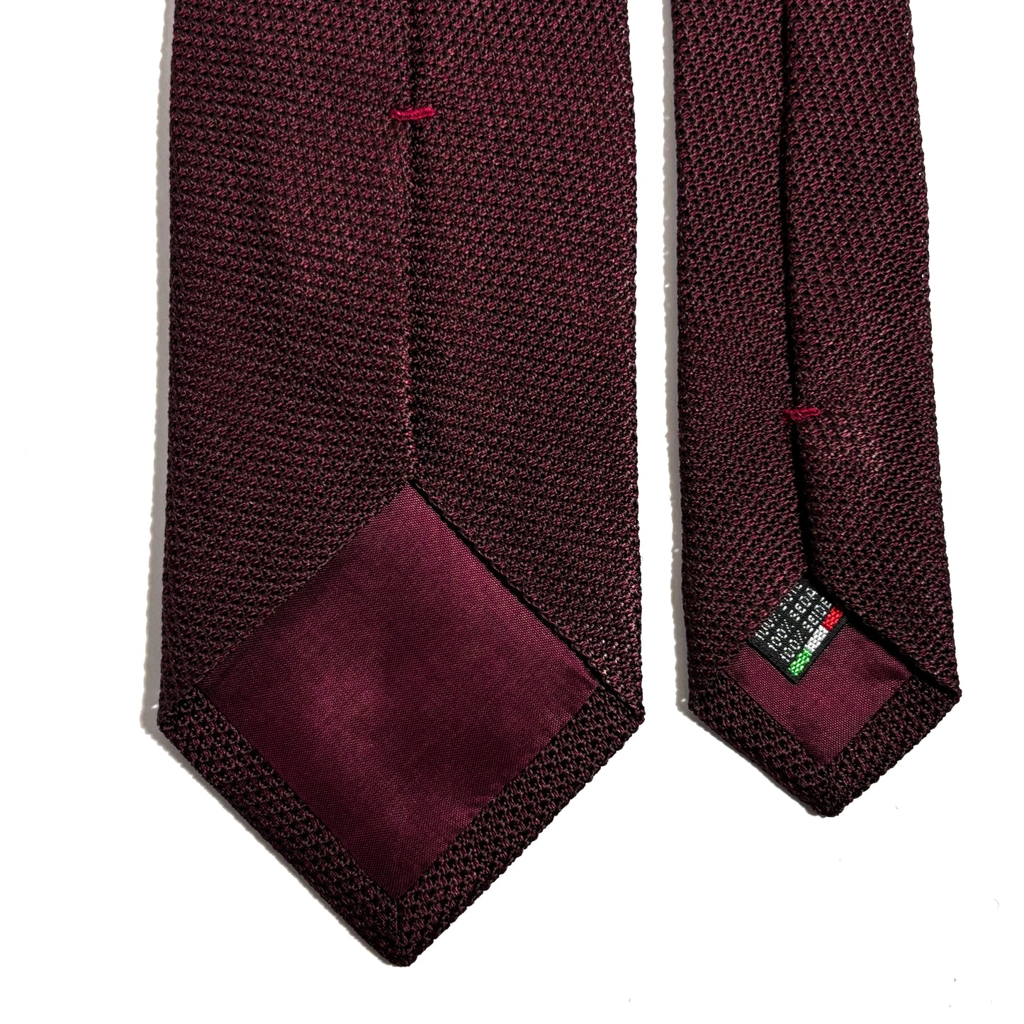 Deep Burgundy Silk Grenadine Tie (Garza Fina)
