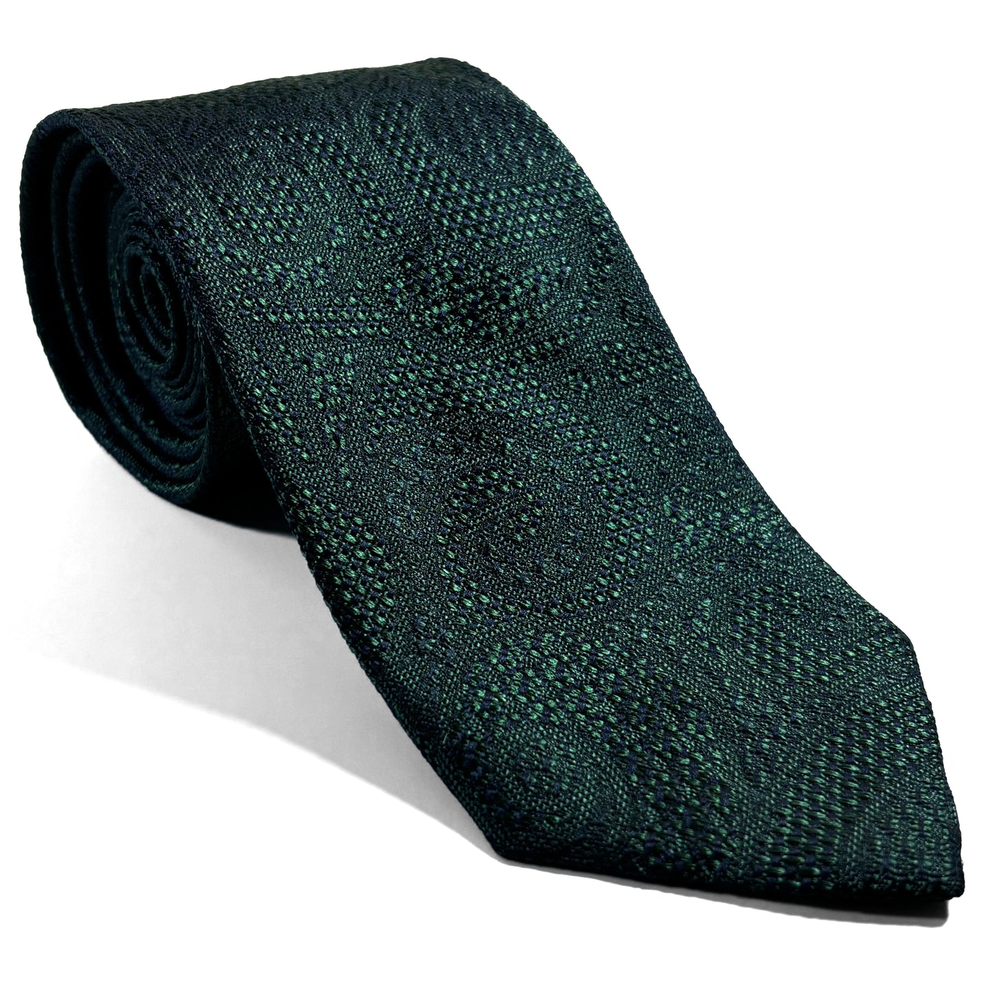 PHOENIX Green Paisley Silk Grenadine Jacquard Tie