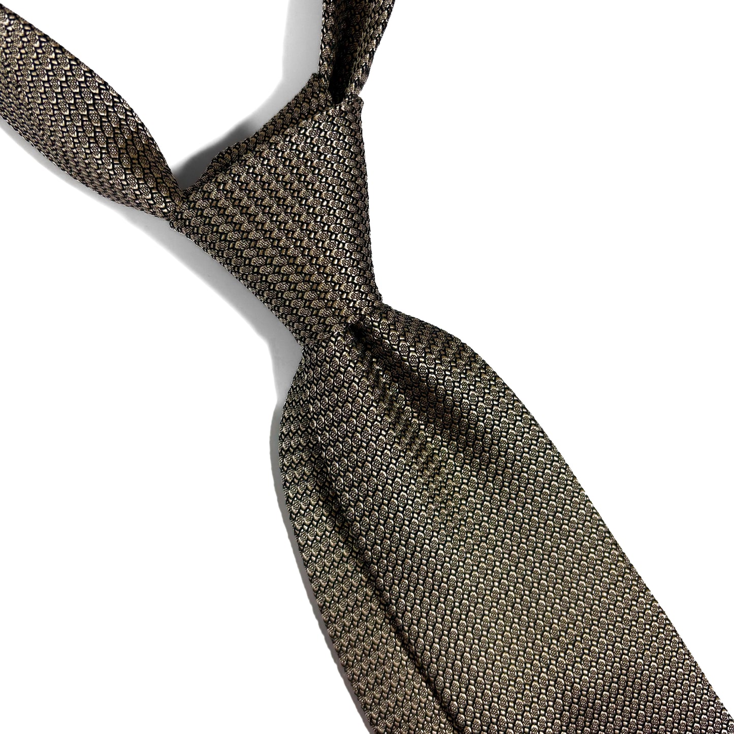Beige Silk Grenadine Tie (Garza Grossa)