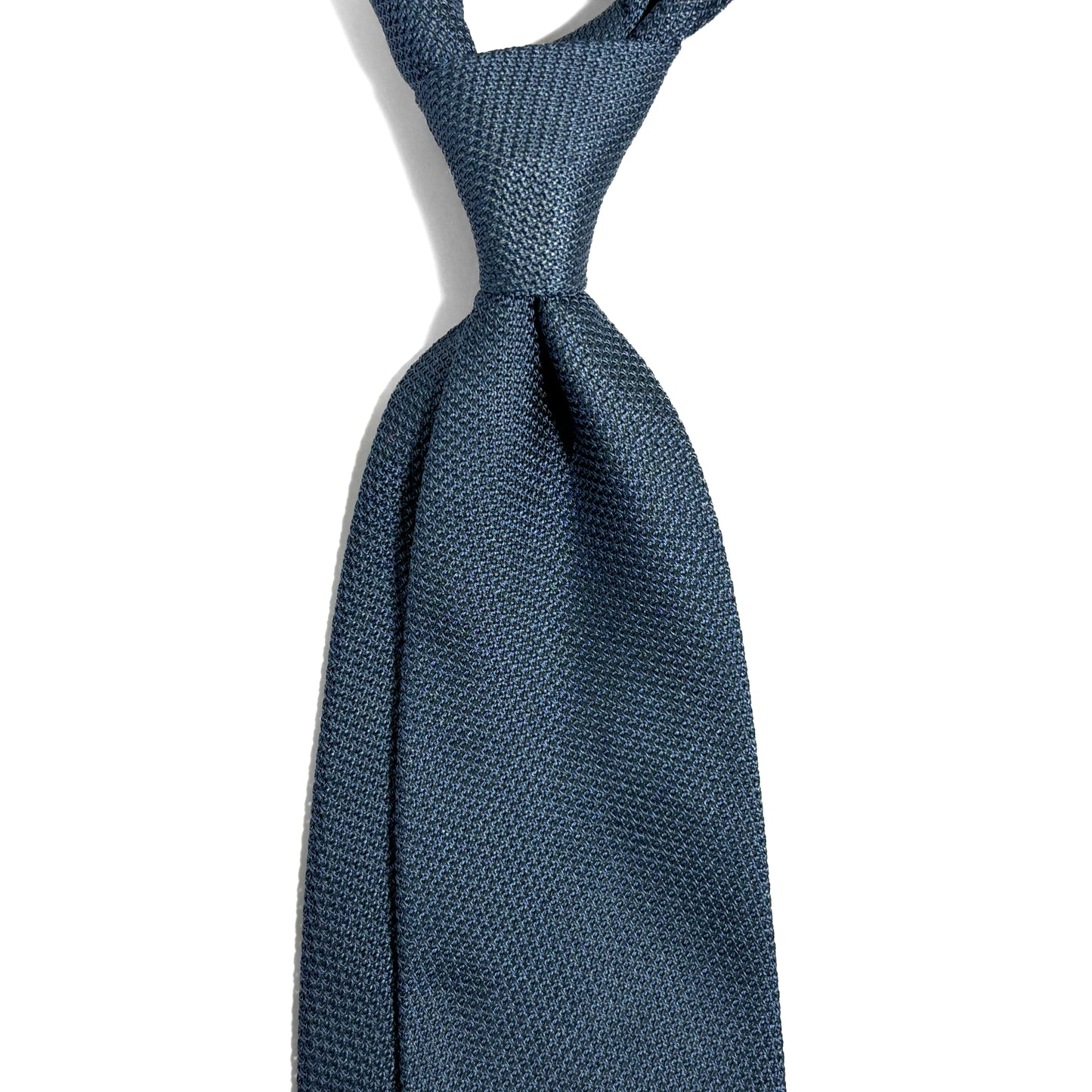 Avion Blue Silk Grenadine Tie (Garza Fina)