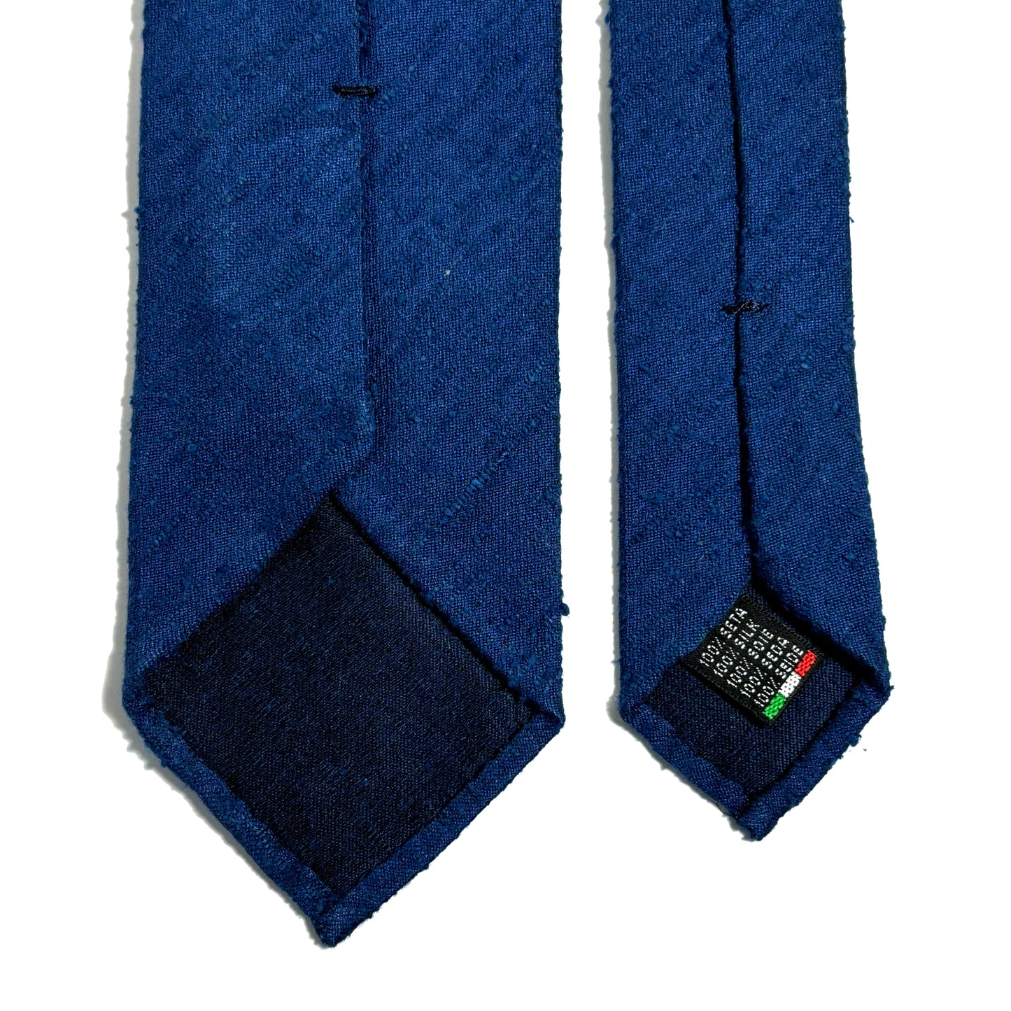 Untipped Blue Silk Shantung Tie