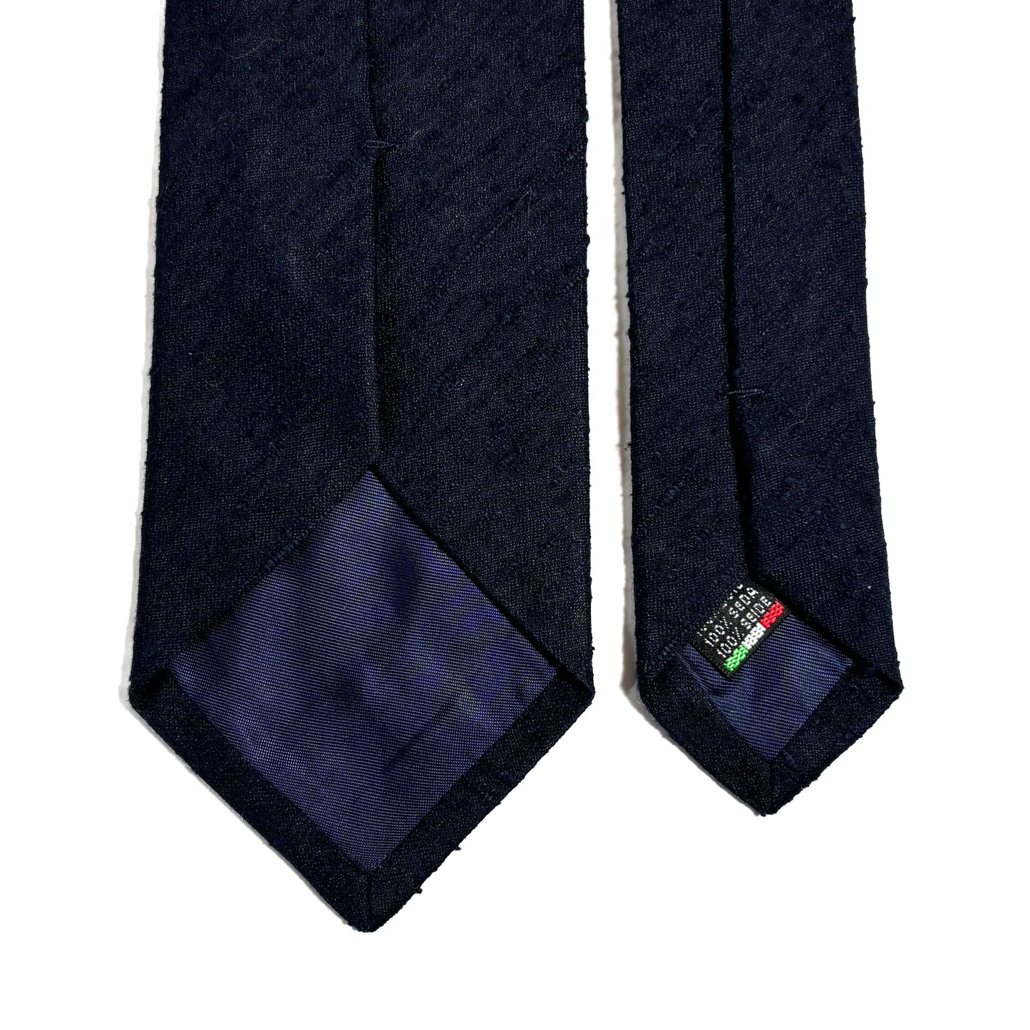 Navy Blue Silk Shantung Tie