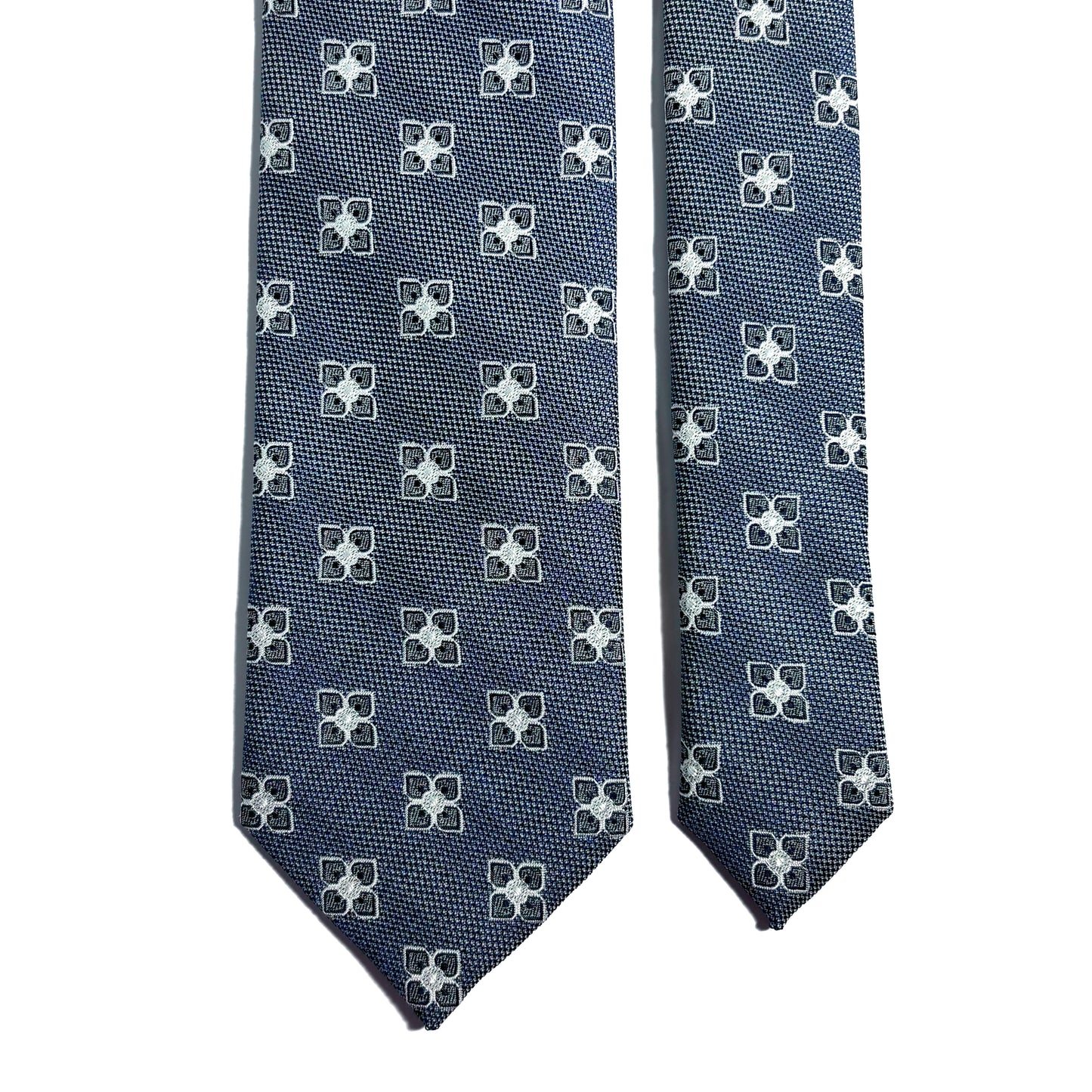 Light Blue Floral Silk Jacquard Tie