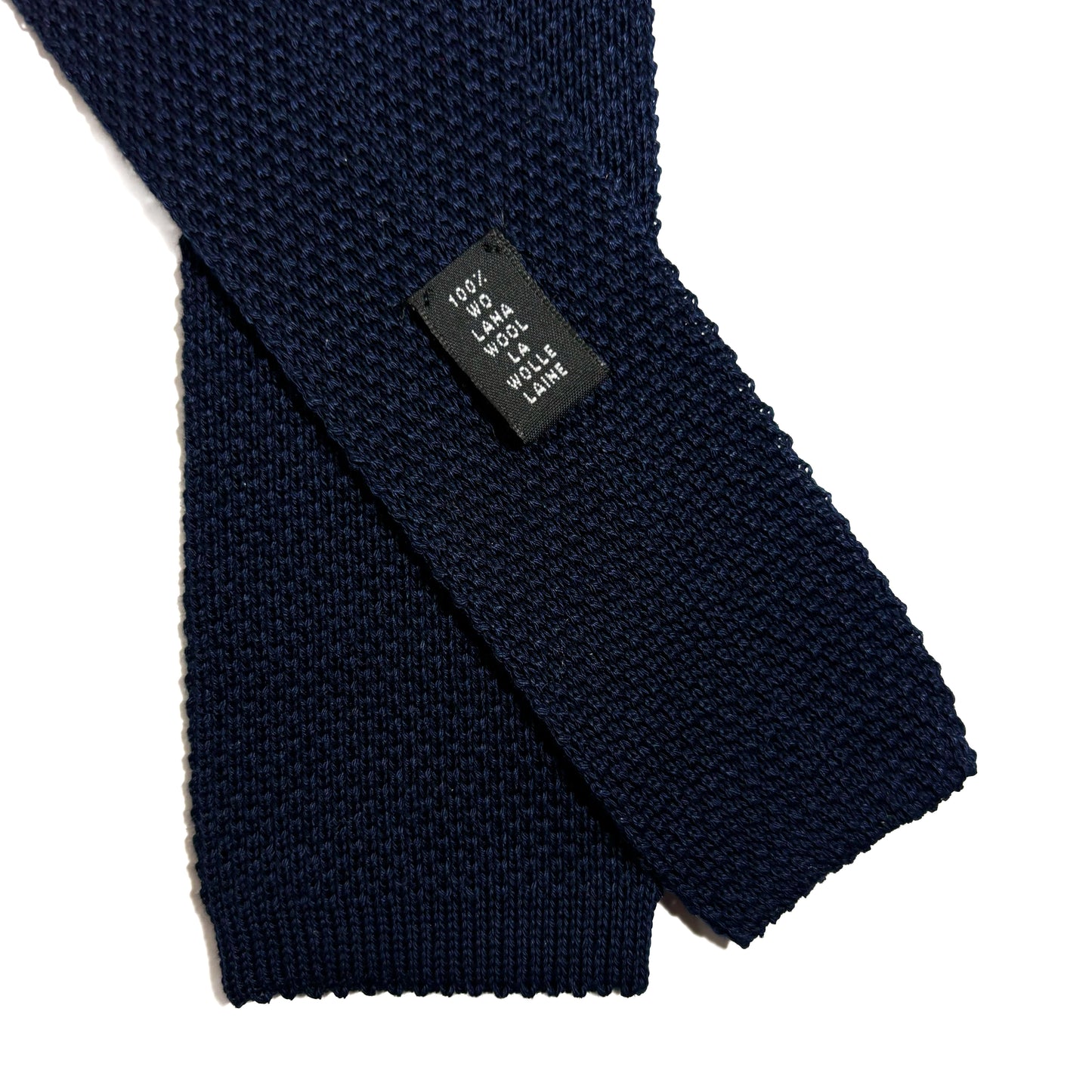 Fine Navy Blue Wool Knitted Tie
