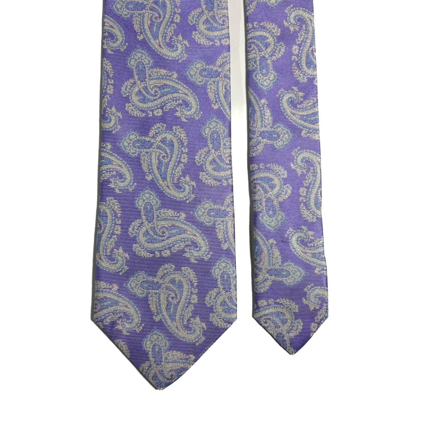 Lavender Purple Paisley Silk Jacquard Tie