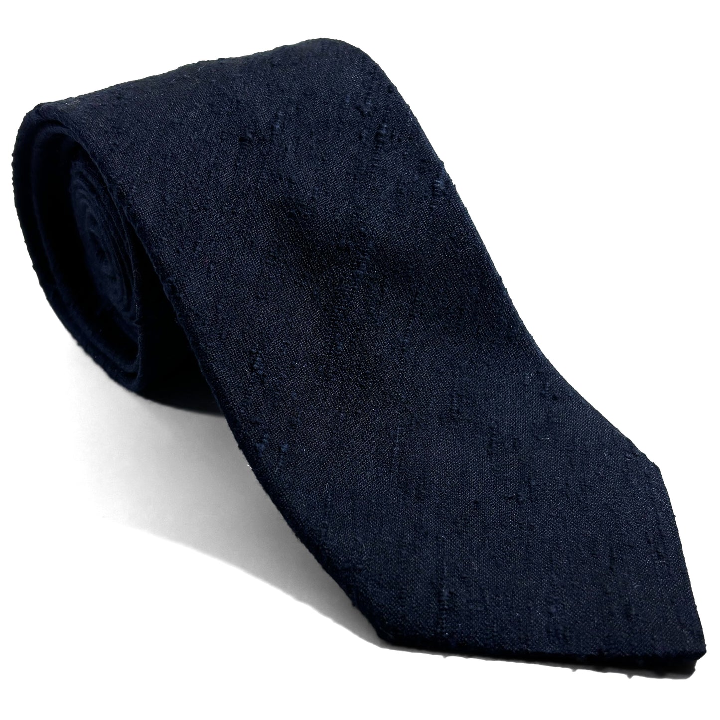 Navy Blue Silk Shantung Tie