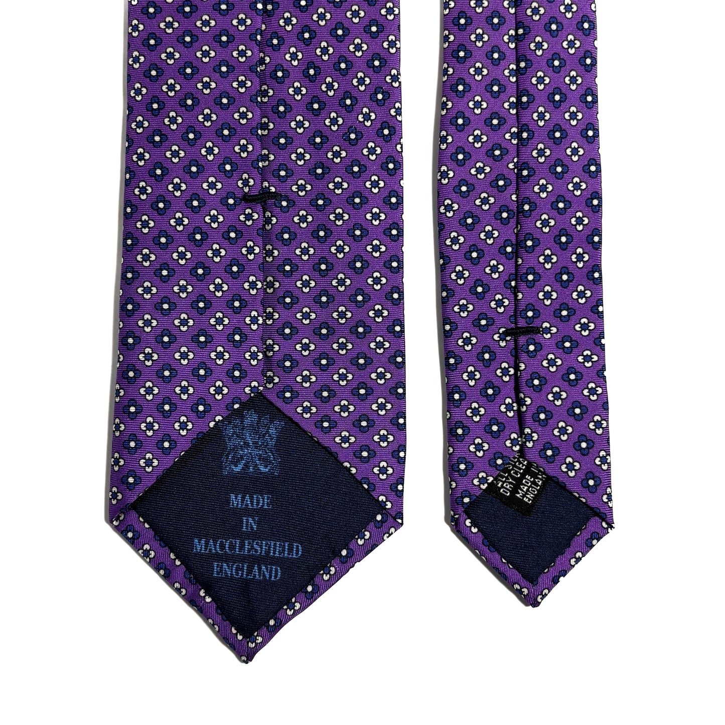 Purple Small Floral Silk Tie
