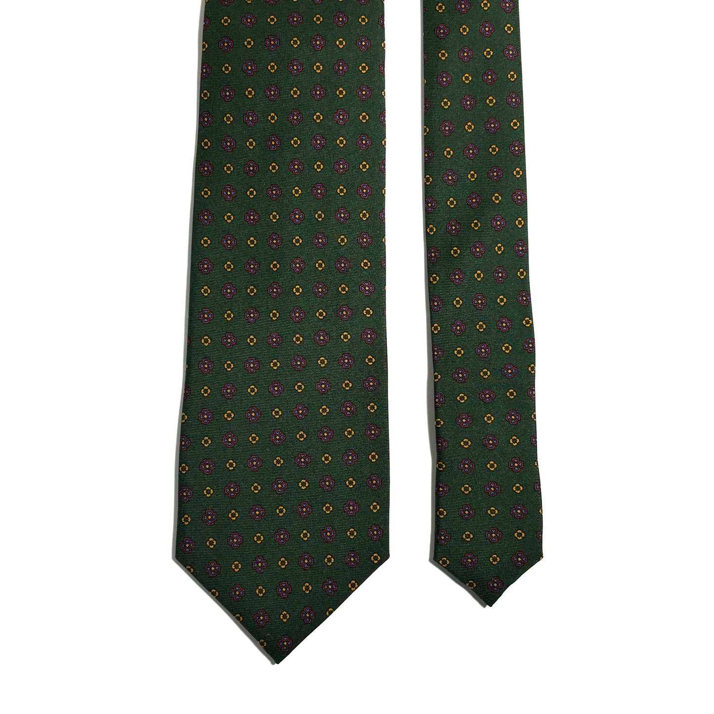 Green Floral Silk Tie