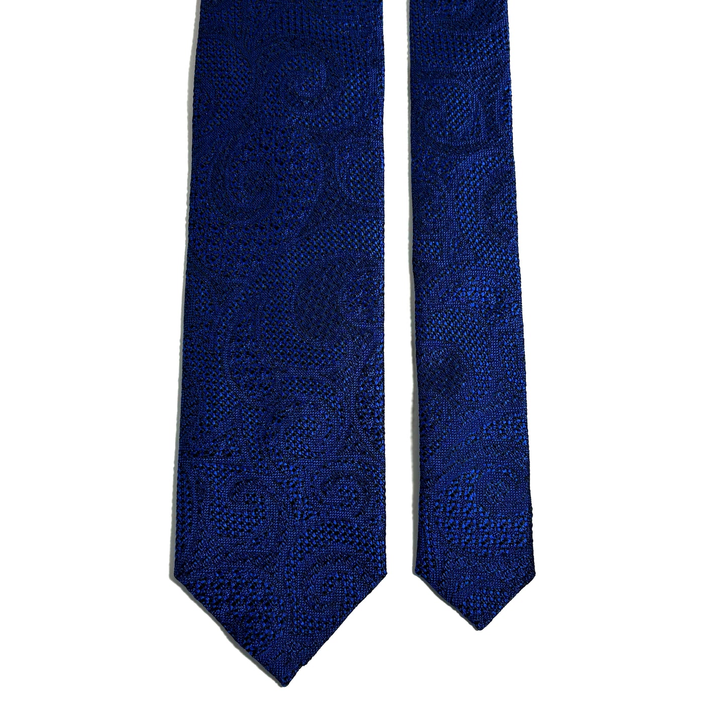 PHOENIX Royal Blue Paisley Silk Grenadine Jacquard Tie