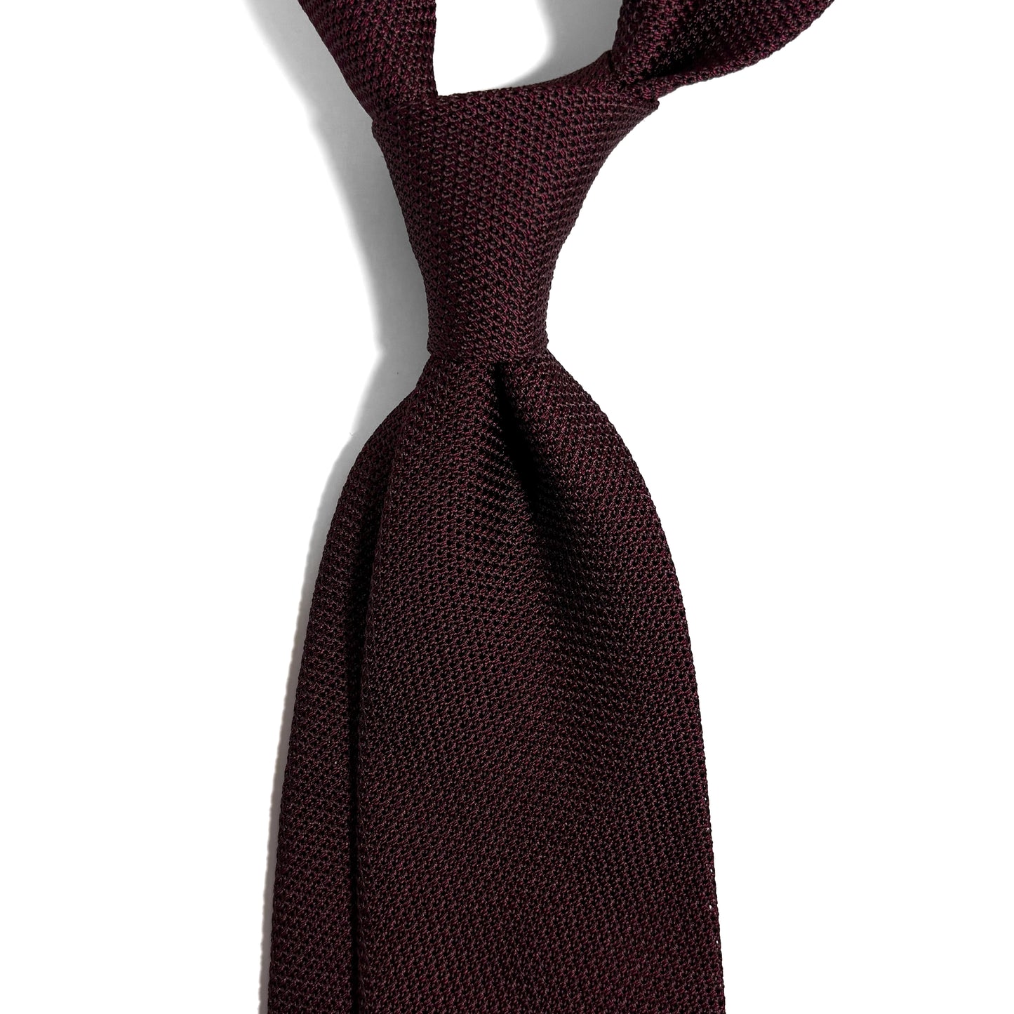 Deep Burgundy Silk Grenadine Tie (Garza Fina)