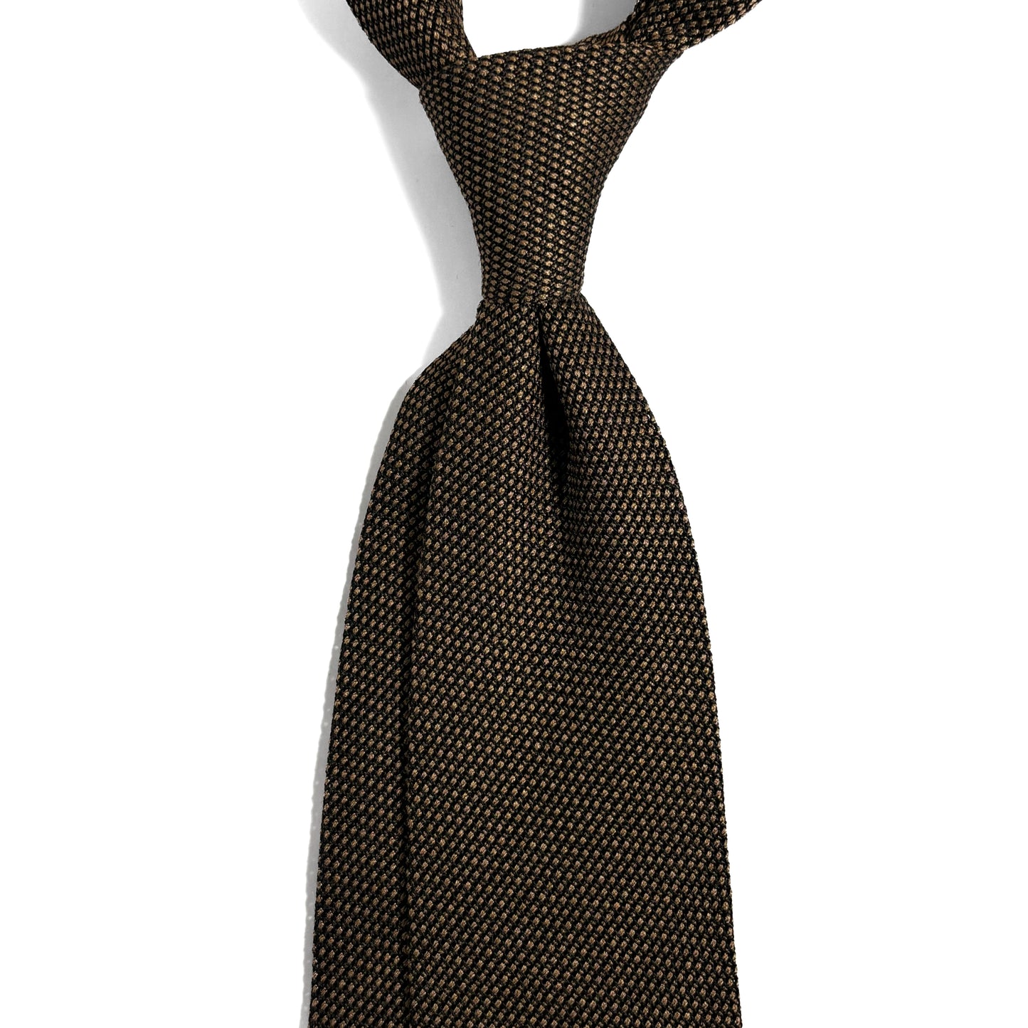 Golden Brown Silk Grenadine Tie (Garza Fina)