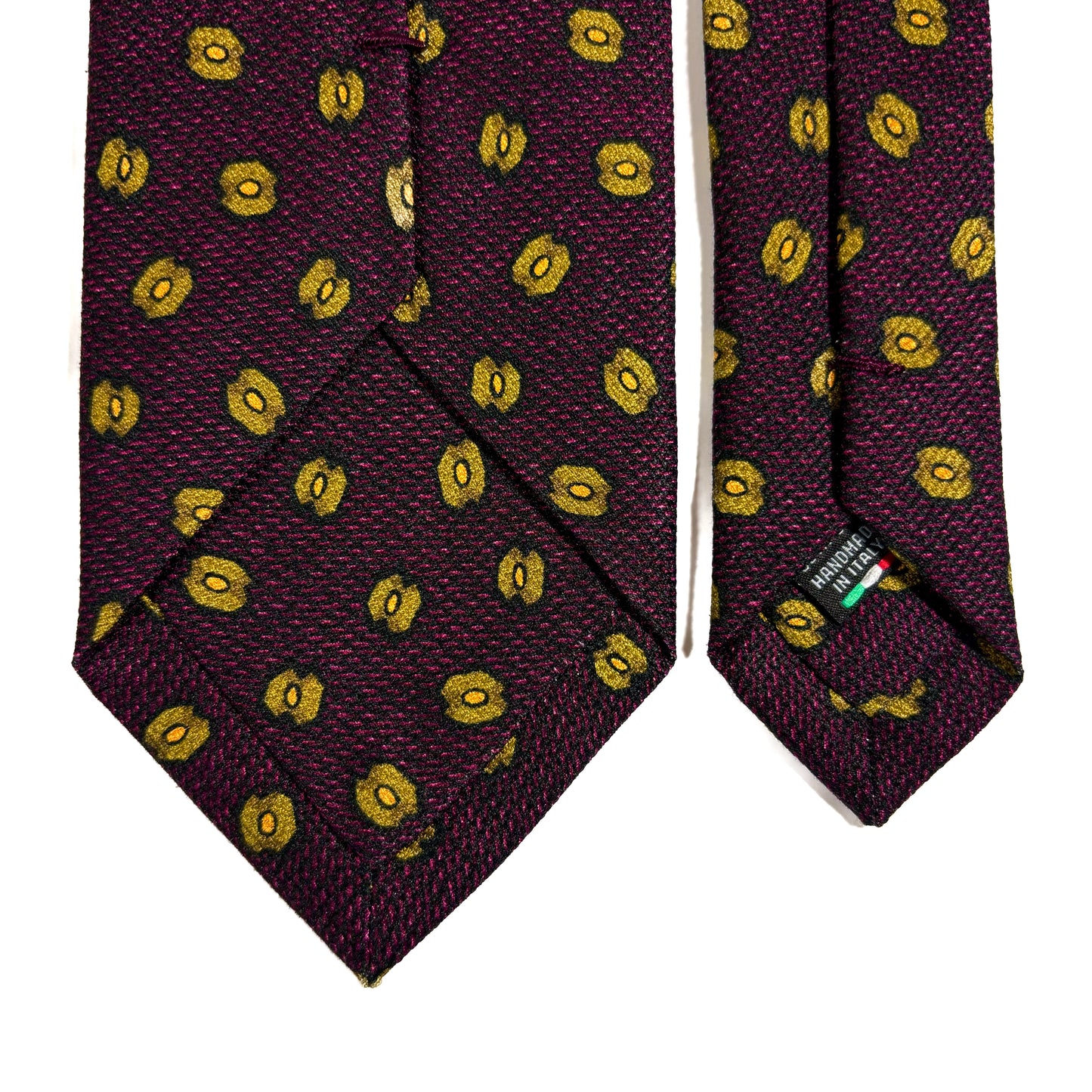 Purple Foulard Printed Micro-Grenadine Silk Tie
