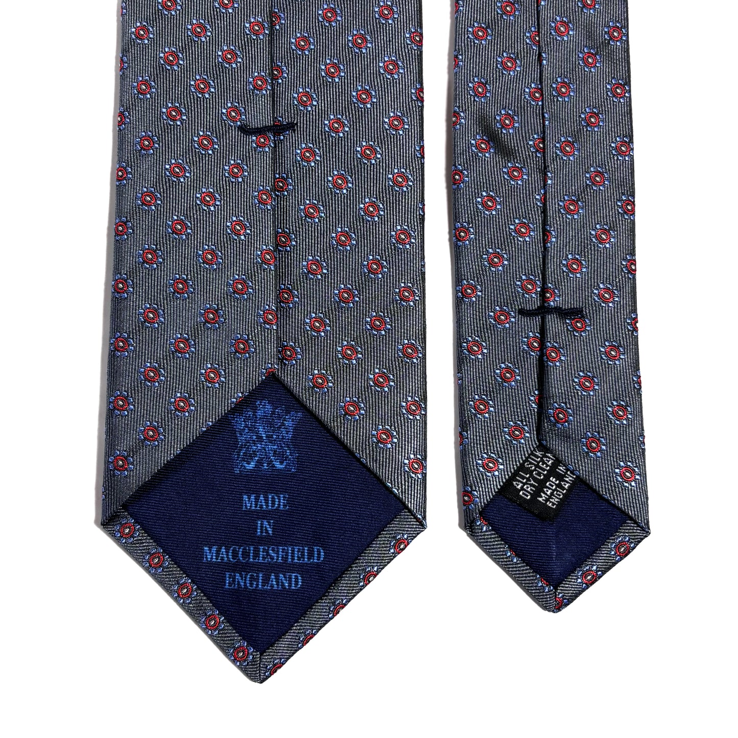 Gray Floral Silk Jacquard Tie