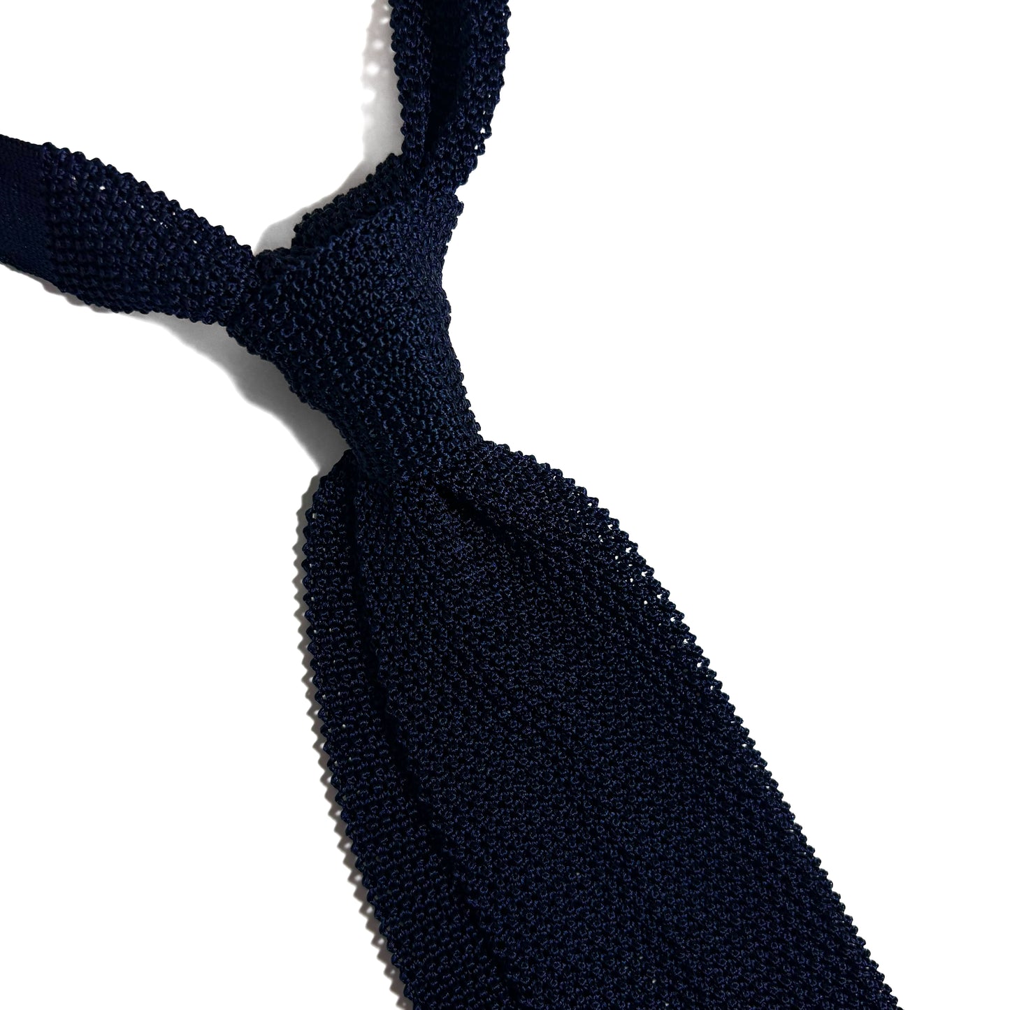 Navy Blue "Cri de la Soie" Silk Knitted Tie