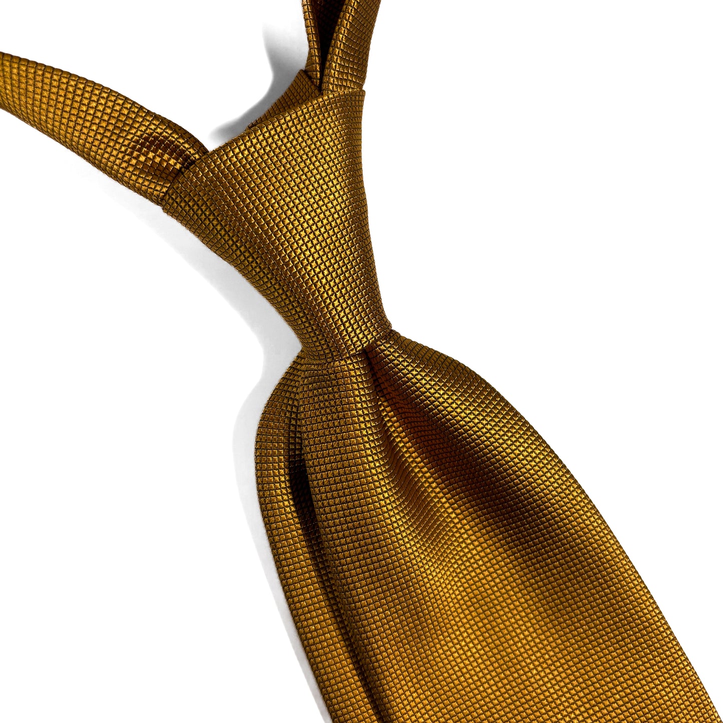 Gold Geometric Jacquard Silk Tie