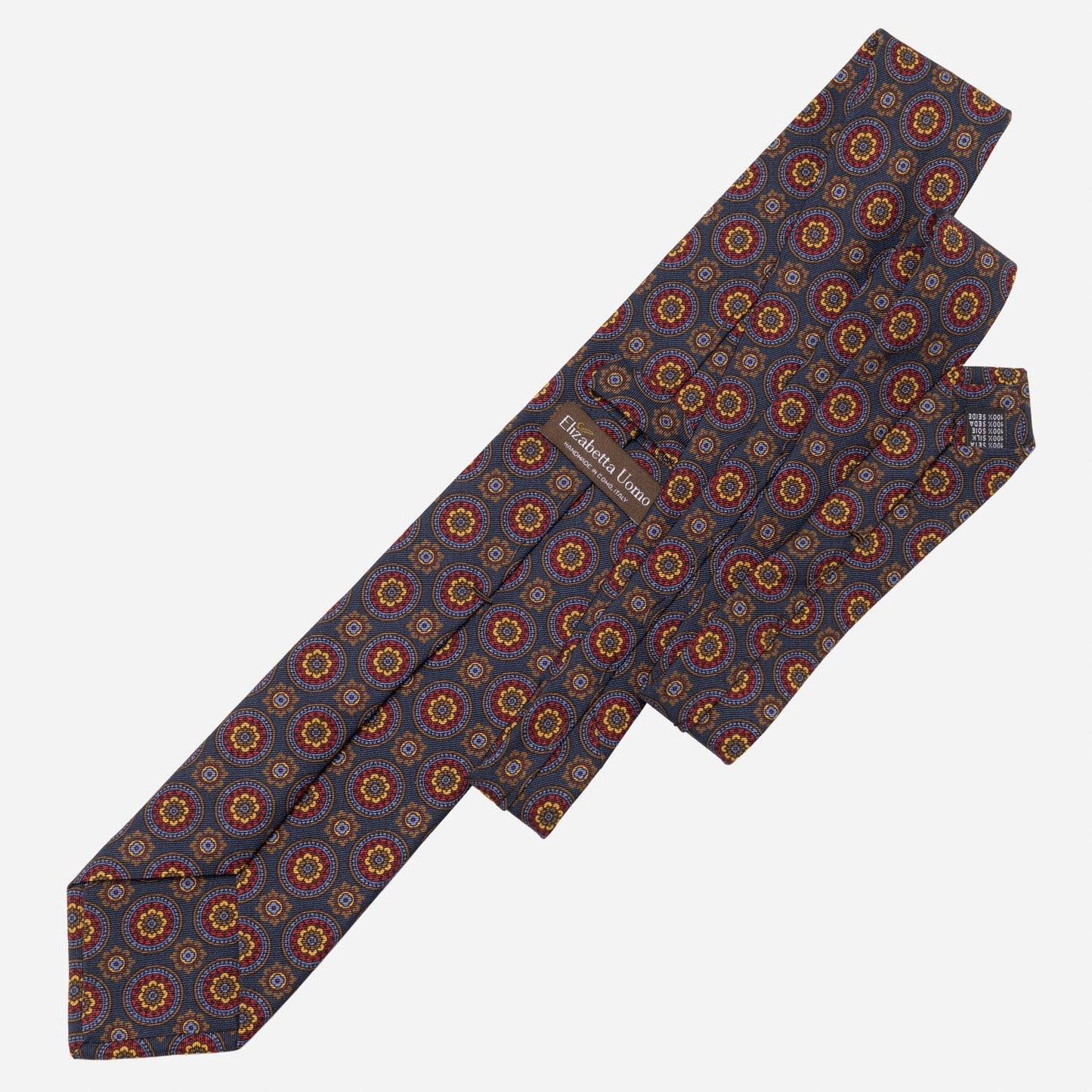 La Vigna - Printed Wool & Silk Tie - Navy