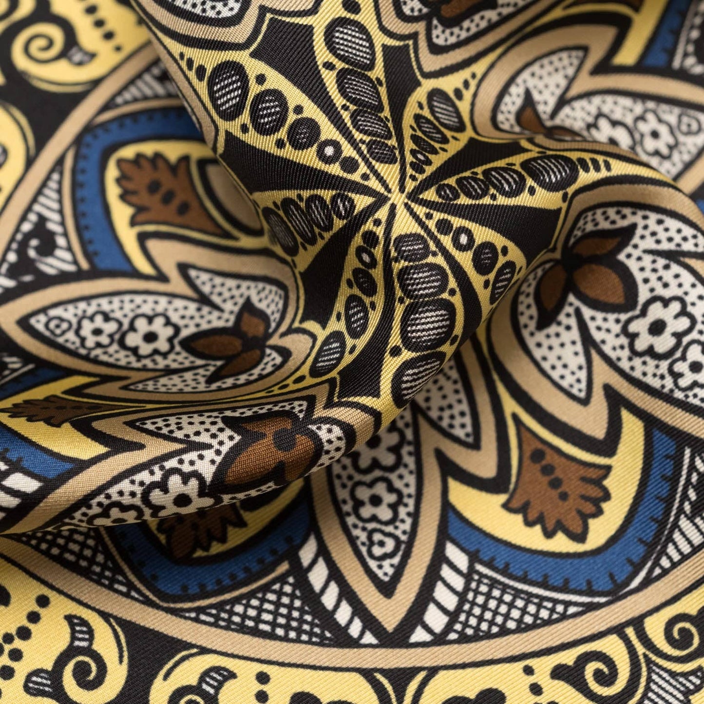 Tragara - Silk Pocket Square - Yellow