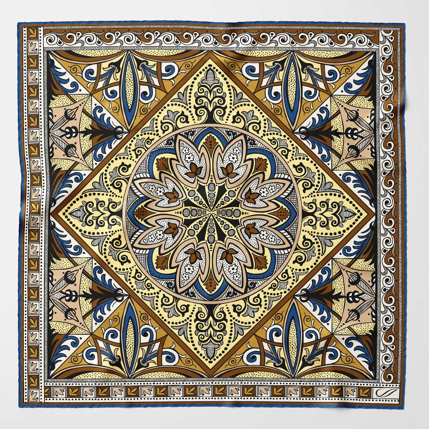 Tragara - Silk Pocket Square - Yellow