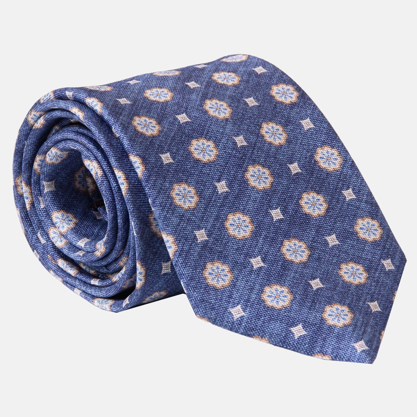 Antinori - Printed Silk Tie - Blue