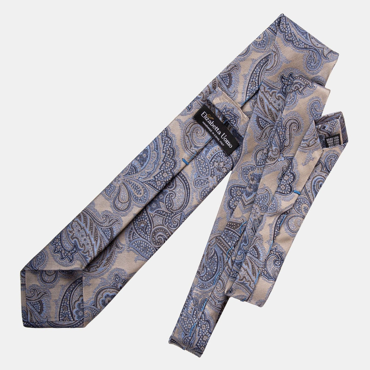 Cortina - Silk Jacquard Tie - Warm Pewter
