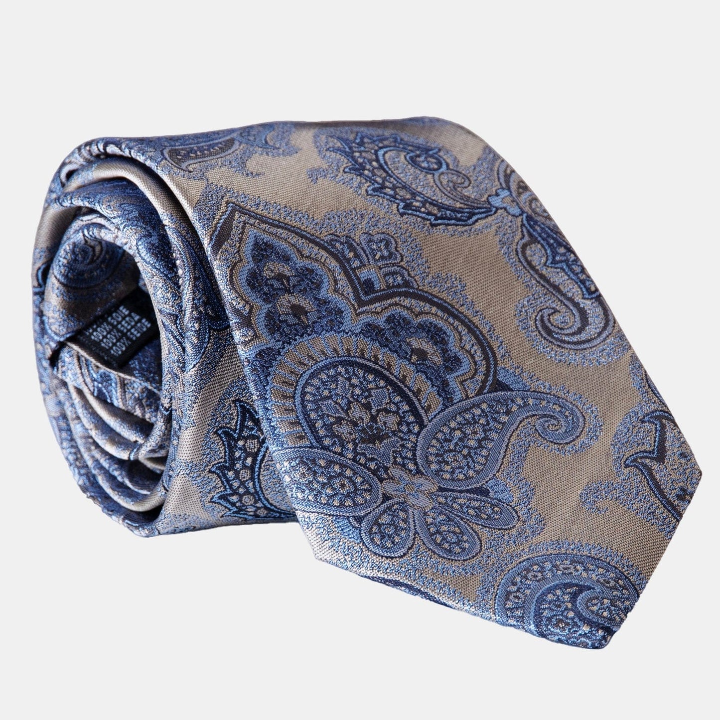 Cortina - Silk Jacquard Tie - Warm Pewter