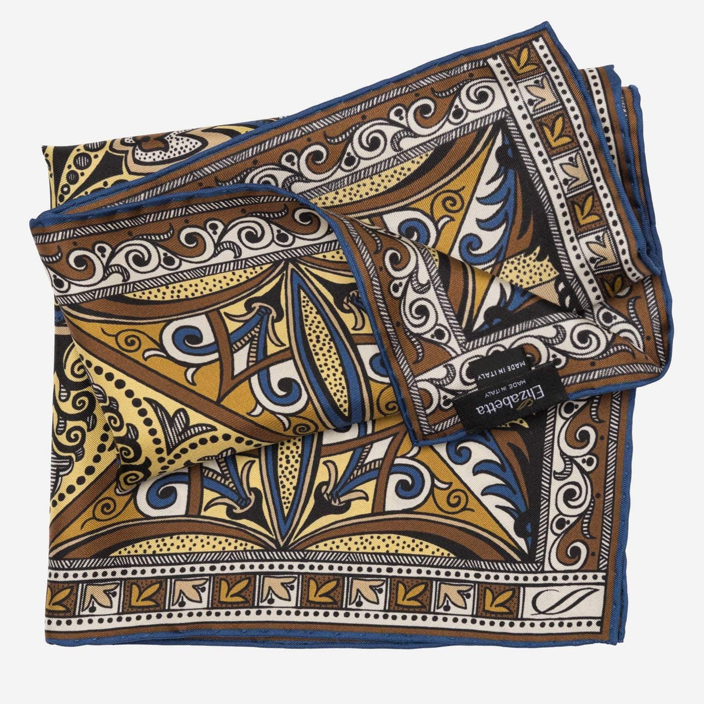 Tragara - Silk Pocket Square - Yellow