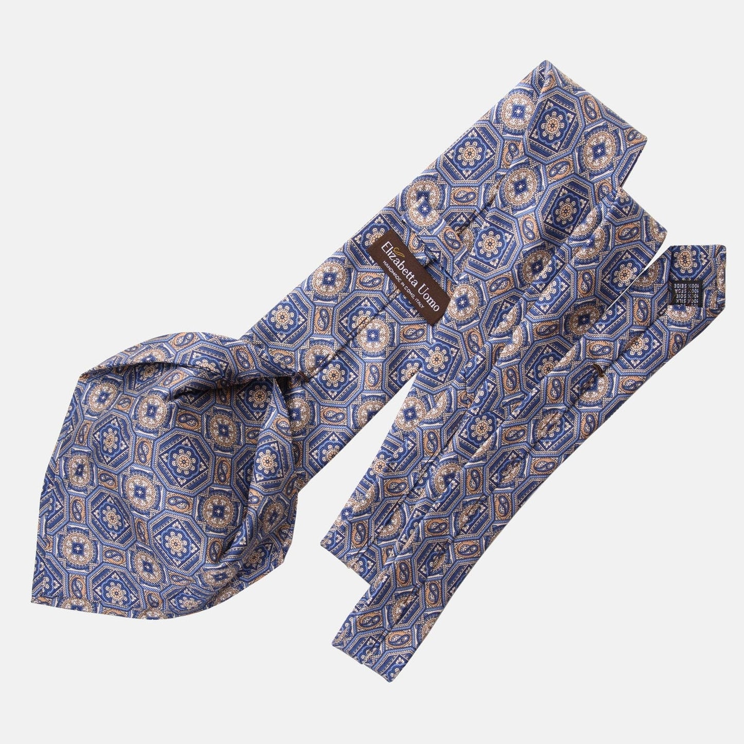 Mantova - Printed Silk Tie - Blue