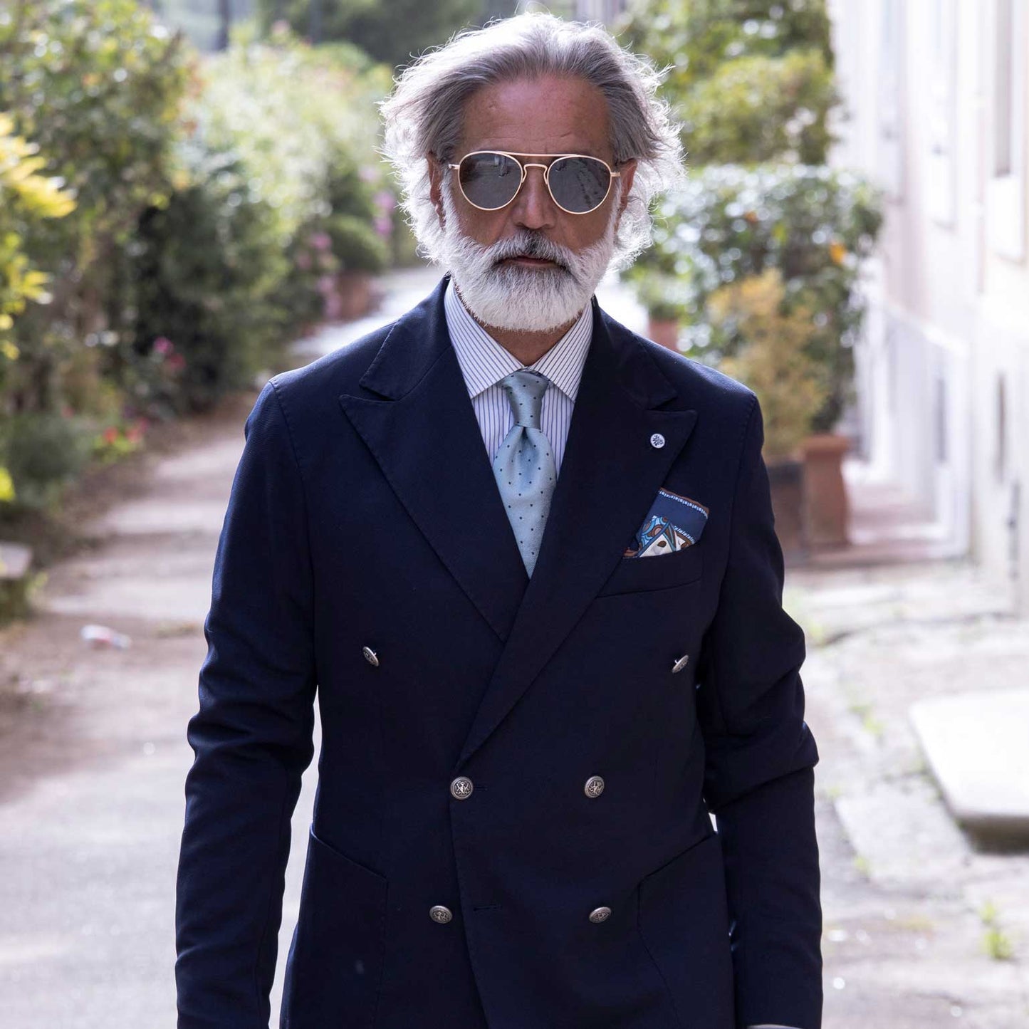 Pisa - Silk Jacquard Tie - Sky Blue