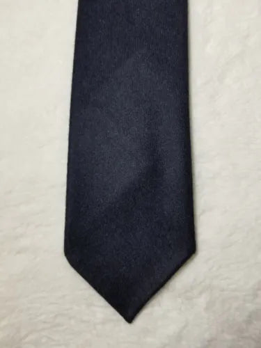 7 Fold Untipped Midnight Blue Cashmere Tie