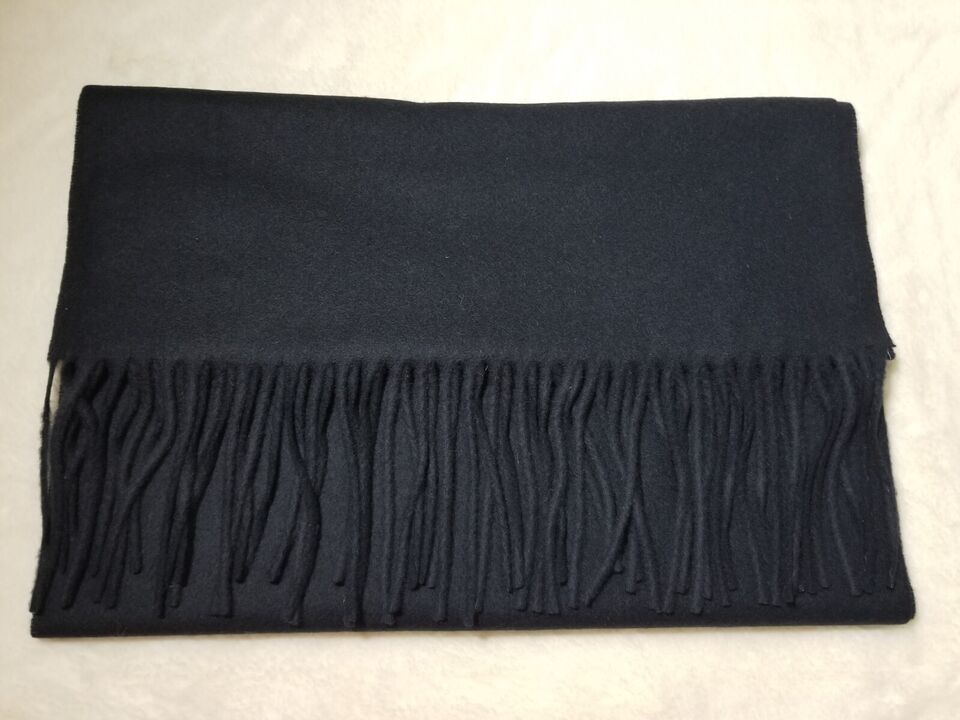 Black Felted Cashmere Scarf