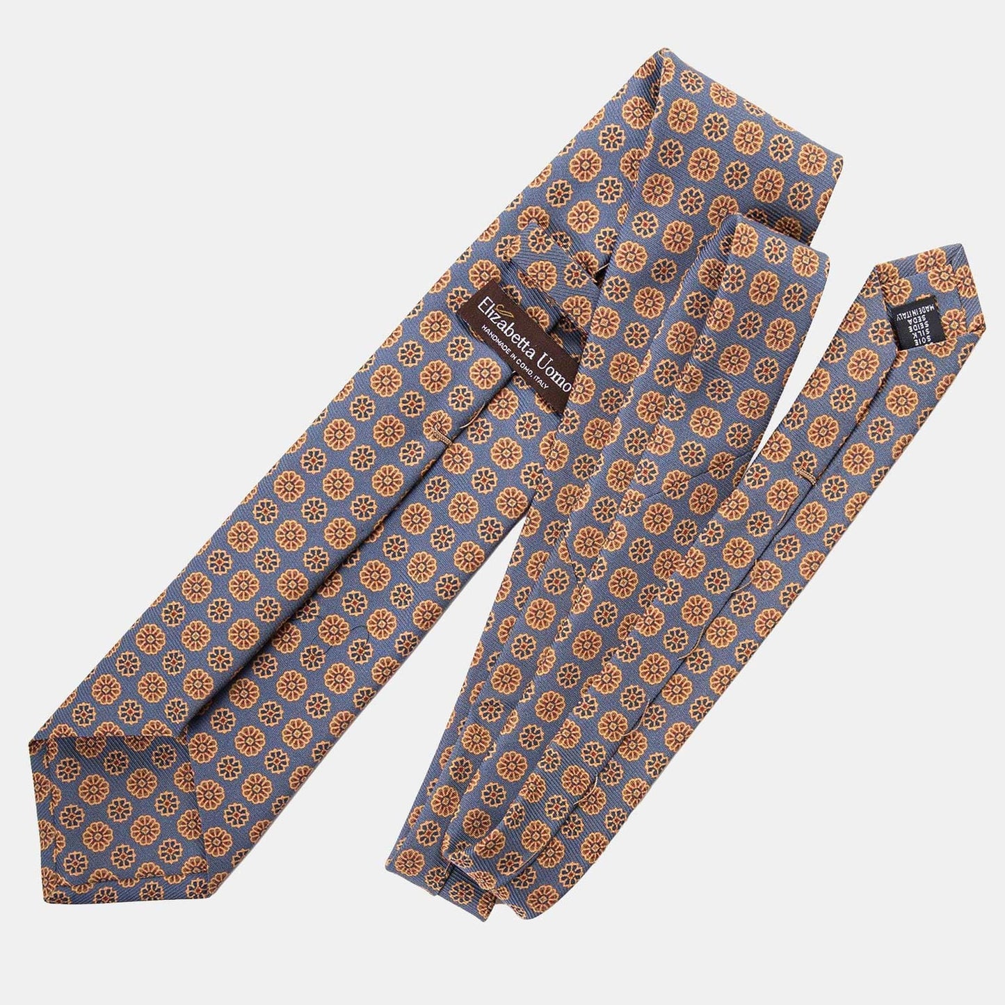 Claudius - Printed Madder Silk Tie - Venetian Blue
