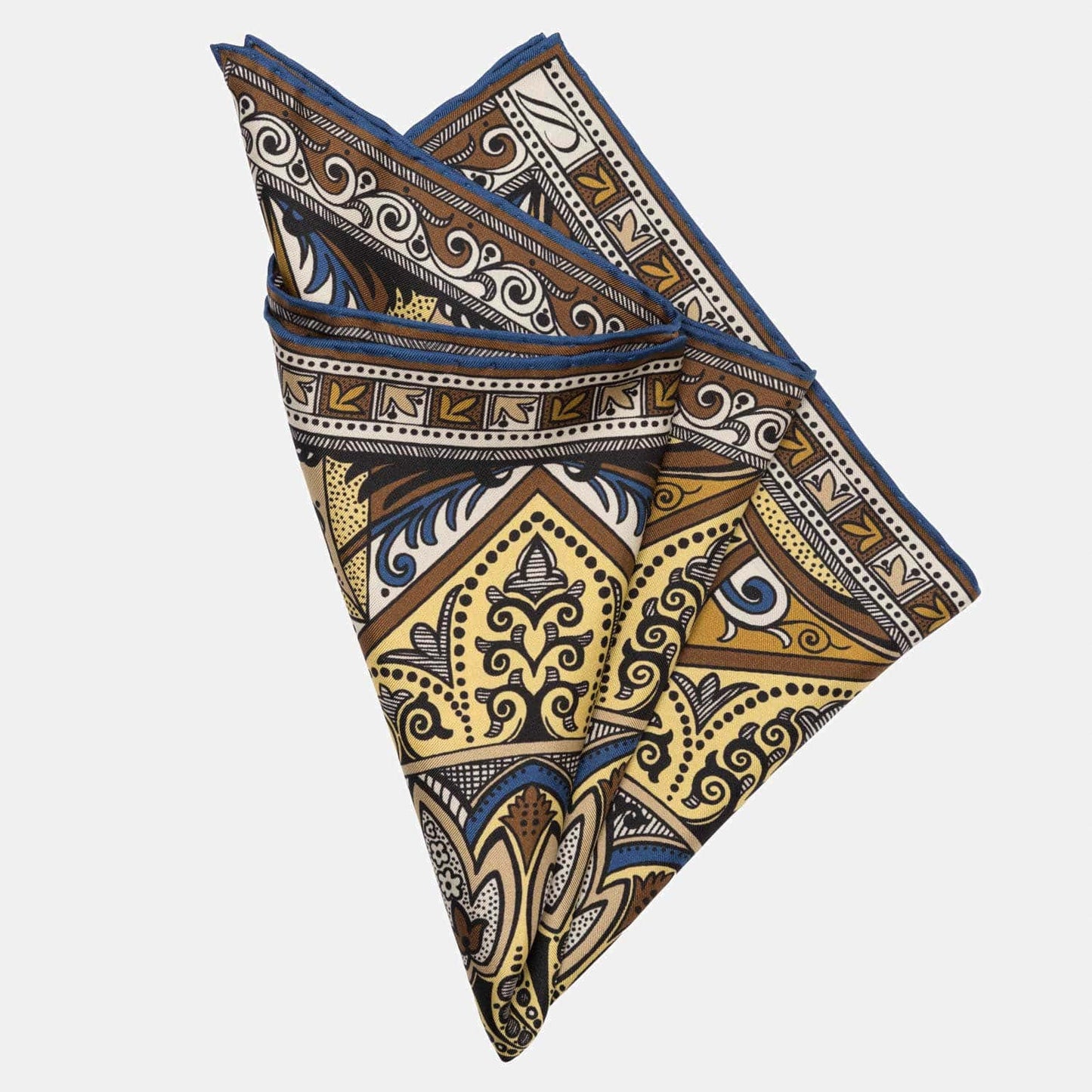 Tragara - Silk Pocket Square - Yellow