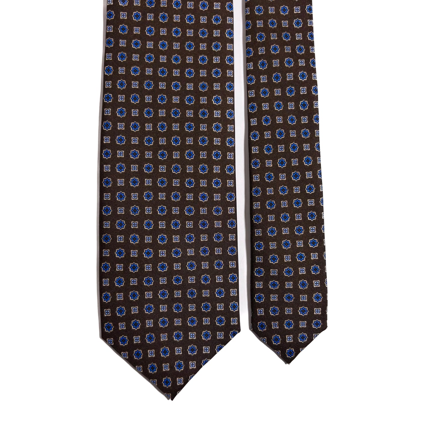 Brown Floral Silk Tie