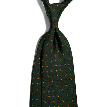 Green Floral Silk Tie