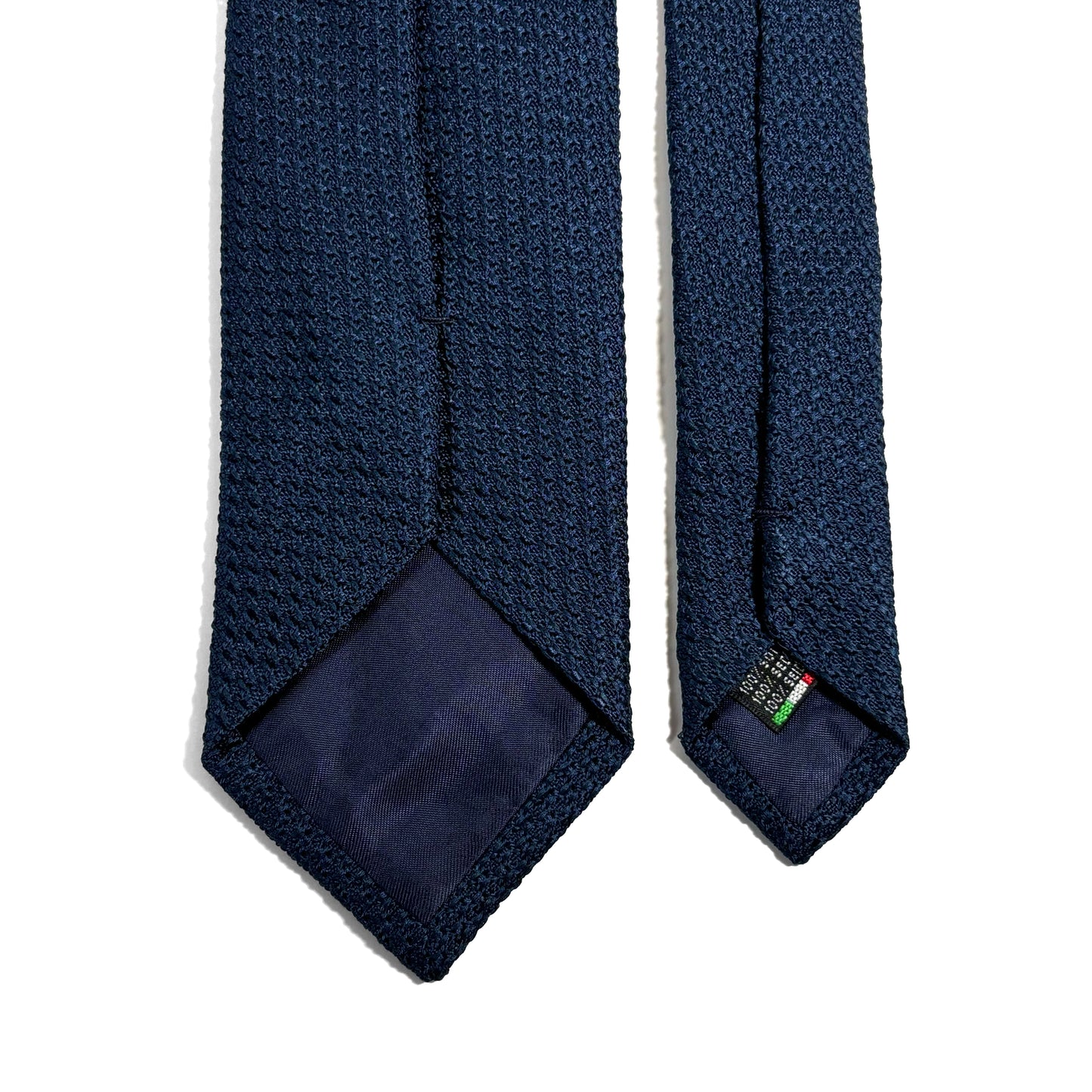 Prussian Navy Blue Silk Grenadine Tie (Garza Grossa)