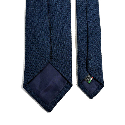Prussian Navy Blue Silk Grenadine Tie (Garza Grossa)