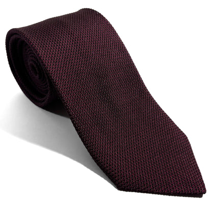 Deep Burgundy Silk Grenadine Tie (Garza Fina)